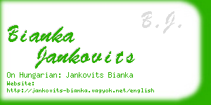bianka jankovits business card
